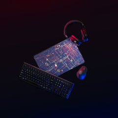Large Padded Non-Slip Mousepad - Connections Print