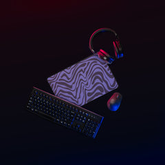 Large Padded Non-Slip Mousepad - Blue Tiger Camo Print