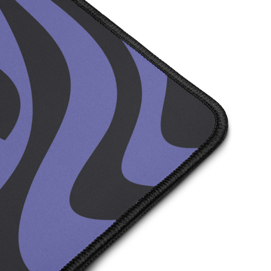 Large Padded Desk Pad - Blue Tiger Camo Print